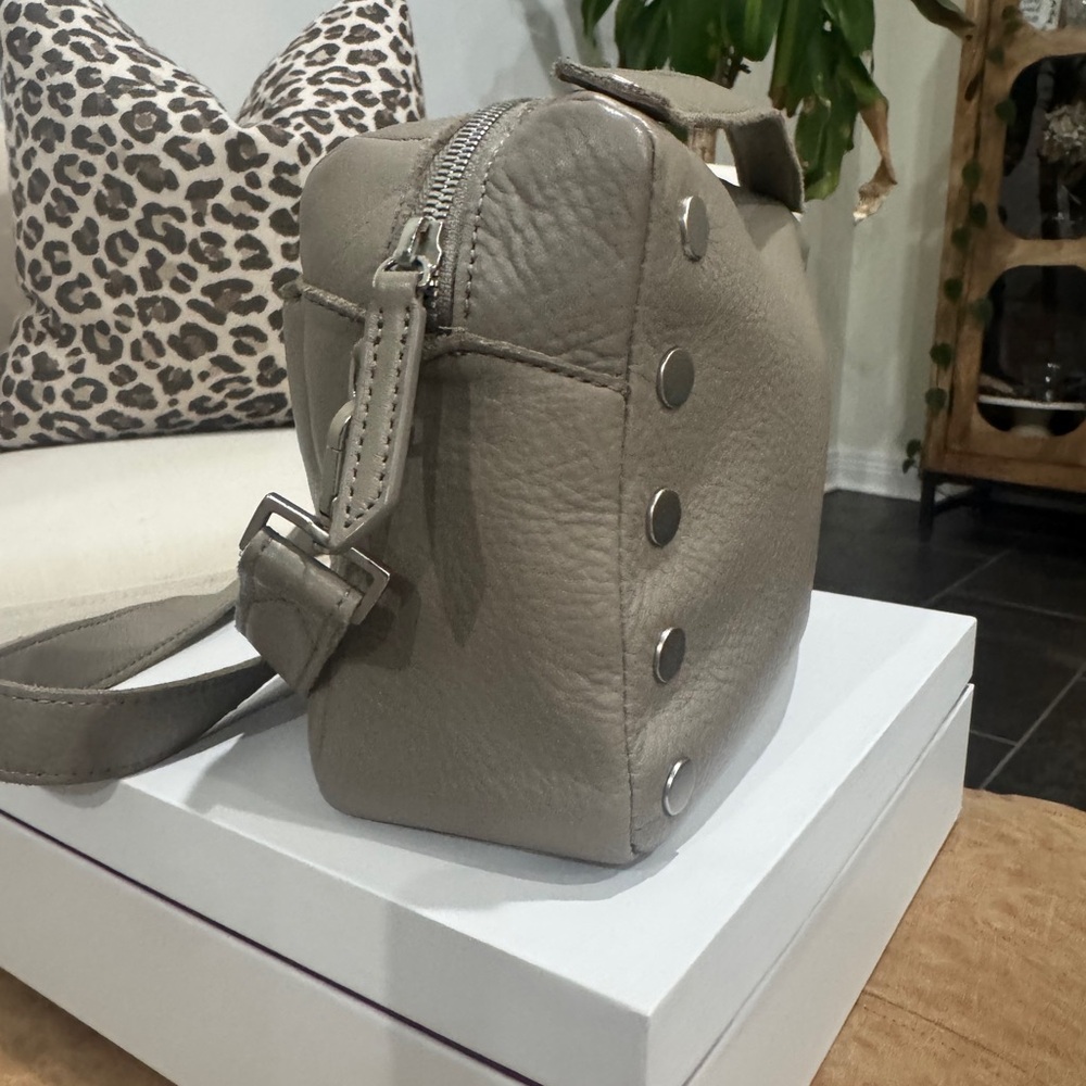 Hammitt Taupe Leather Stud-Accent Crossbody Bag - Picture 2 of 6